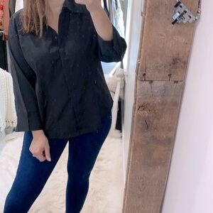 CATO black button down shirt size large